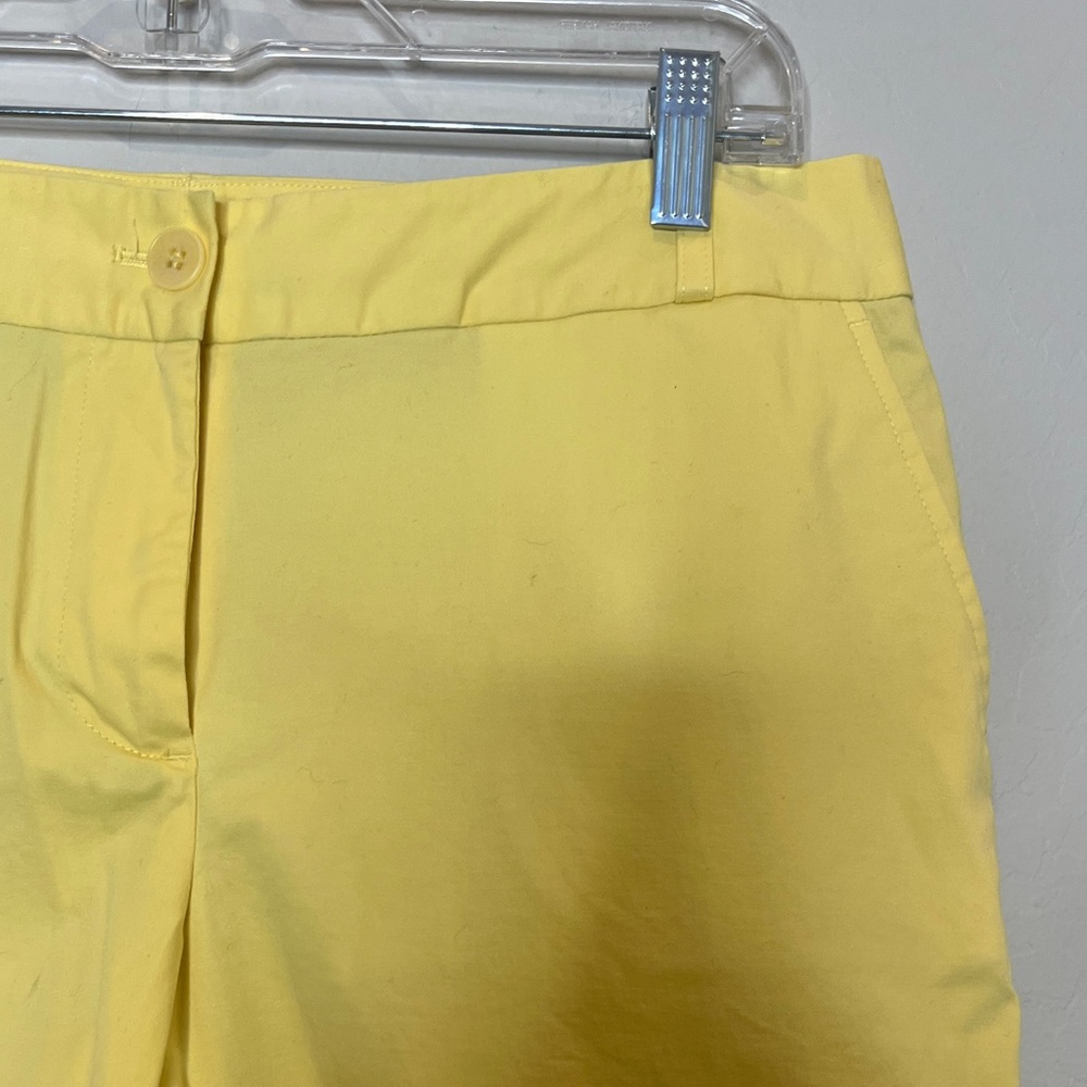 Talbots Bright Yellow Chino Bermuda Shorts size 6 - Picture 4 of 9